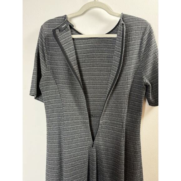 Theory Gray Albita Stretch Tweed Fit & Flare Dress Academia Office Work Twee 10 - Picture 5 of 7